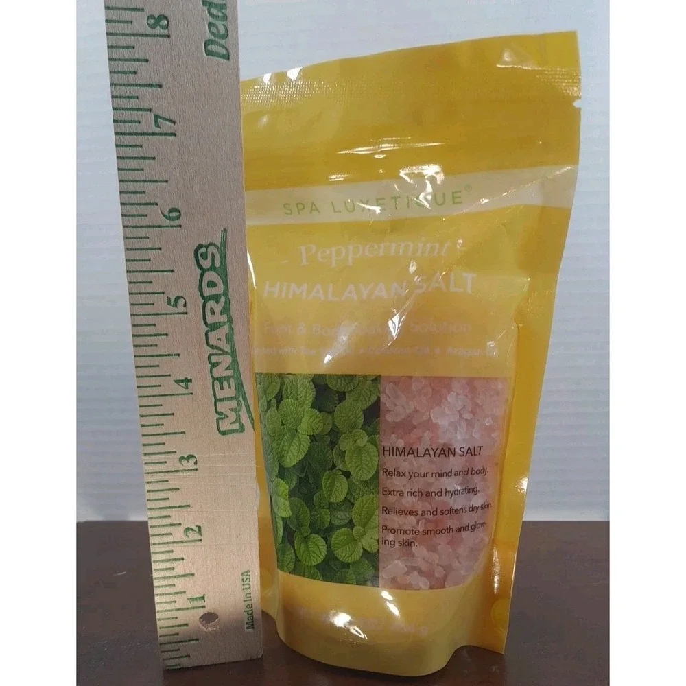 SPA LUXETIQUE PEPPERMINT HIMALAYAN‎ SALT FOOT AND BODY SOAKIING SOLUTION 16oz